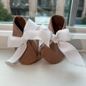 Pink Baby Walker Shoes with White Bows